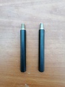 Coppia Pedane nere ricavate dal pieno per ciclomotore Benelli