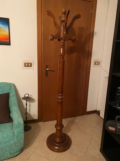 [RIF.520] Appendiabiti in legno a colonna
