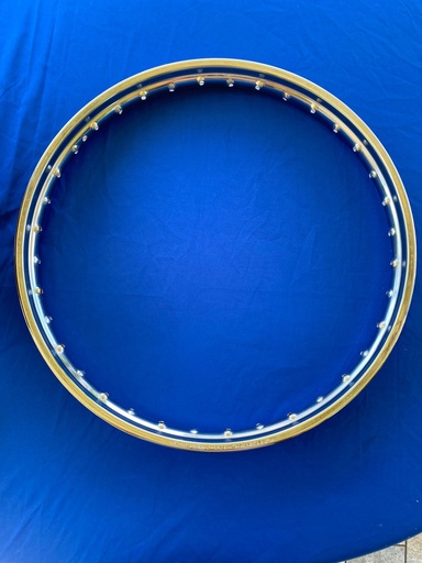 [RIF.650] Cerchio ruota cromato ant per Moto dà cross Cinquantino misure 21-1,60 -36 fori